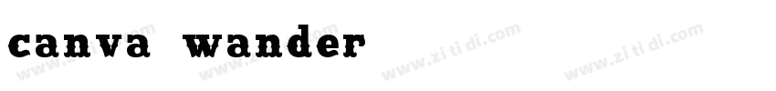 canva wander字体转换